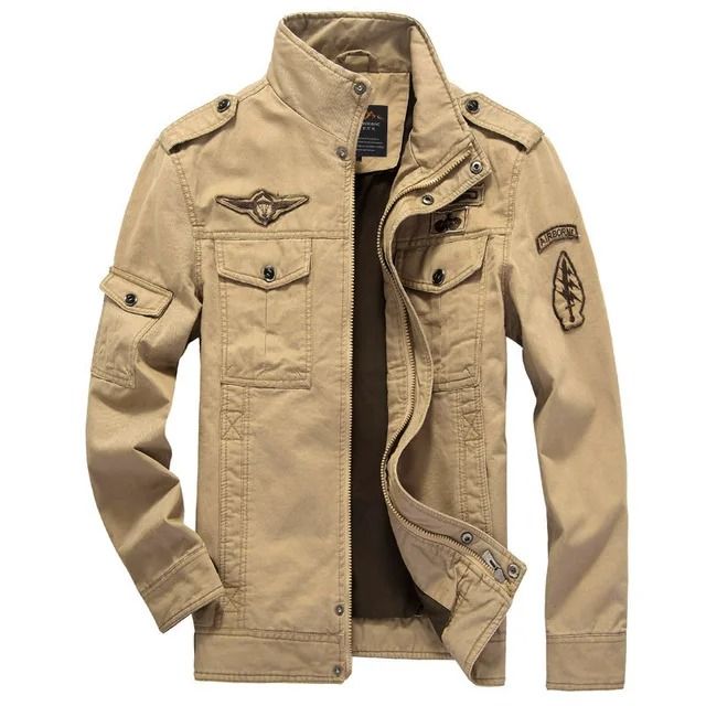 Mens Military Cargo Jacket Plus Size Casual Army Coat 9