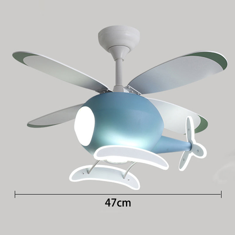 42 inch Modern Ceiling Fan with Light, 3-Color Temperature LED and Remote Control for Childrens Bedroom, Dining Room