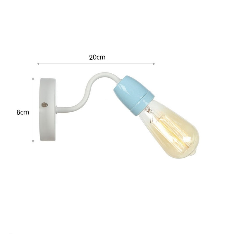 IWHD Colorful Ceramic LED Wall Lamp, Nordic Minimalism Wall Sconce for Living Room, Bedroom, Bathroom, Loft Decor