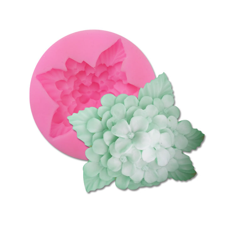 Hydrangea Flower Silicone Soap Molds for Soap Making, Handmade Resin Form Mould, DIY Fondant Cake Decorating Tools