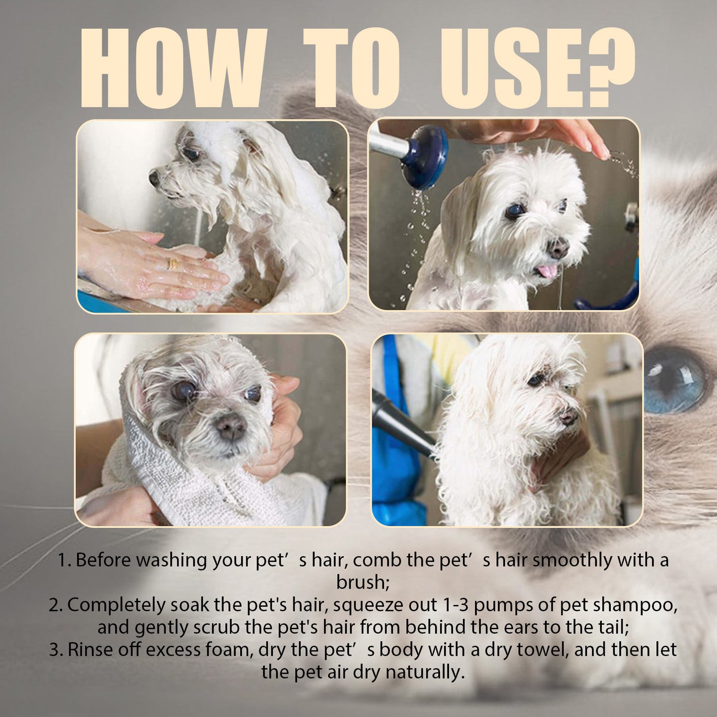 Soft And TangleFree Shampoo For Cats And Dogs Gentle And Clean Pet Shampoo Organic Pet Coat Care 5