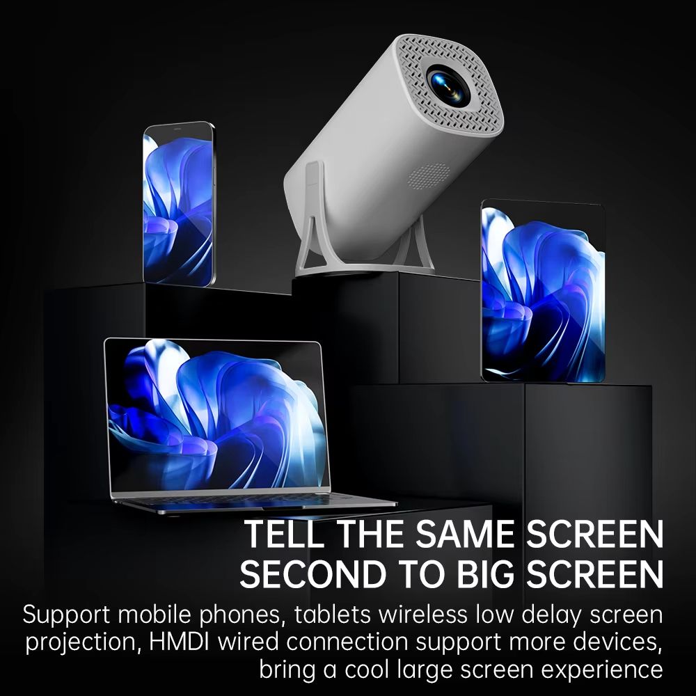 HONGTOP S40 Mini Projector With Android 11 Portable 1080P HD Home Cinema With WiFi Bluetooth 5