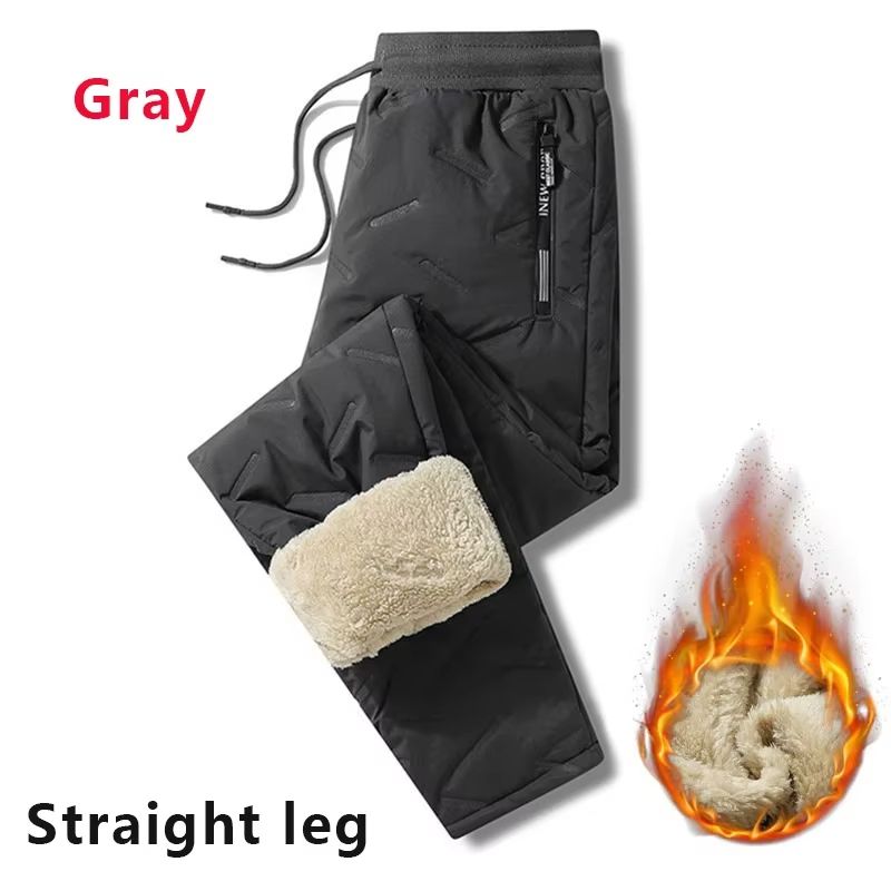 Mens Winter Fleece Sweatpants Plush Thermal Trousers With Waterproof Windproof Design 9