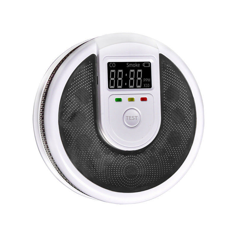 Fire Protection Smoke Detector, 2 in 1 Independent CO Smoke Alarm, Composite Carbon Monoxide Sensor for Home and Office