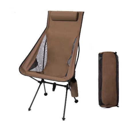 Lightweight Portable Folding Camping Chair With Headrest Aluminum Alloy Outdoor Furniture For Fishi