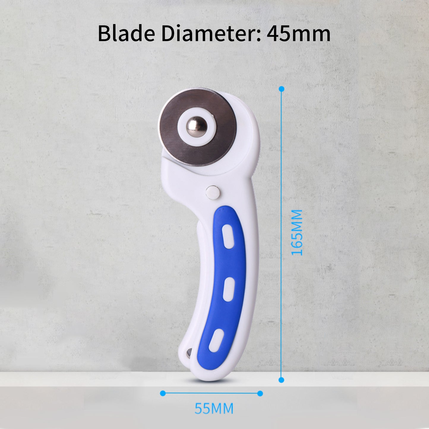 45mm Rotary Cutter with Ergonomic Rubber Handle, Cutting Machine Rolling Cutter, Safety Lock for Fabric Leather