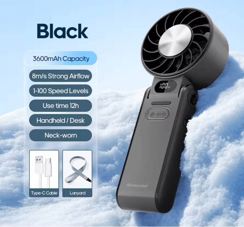 Portable Handheld Fan Rechargeable Foldable Mini Turbo Cooling Fan 9