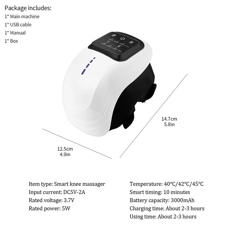 Smart Knee Massager With Vibration And Air Pressure Therapy For Knee Shoulder And Elbow Relief 4
