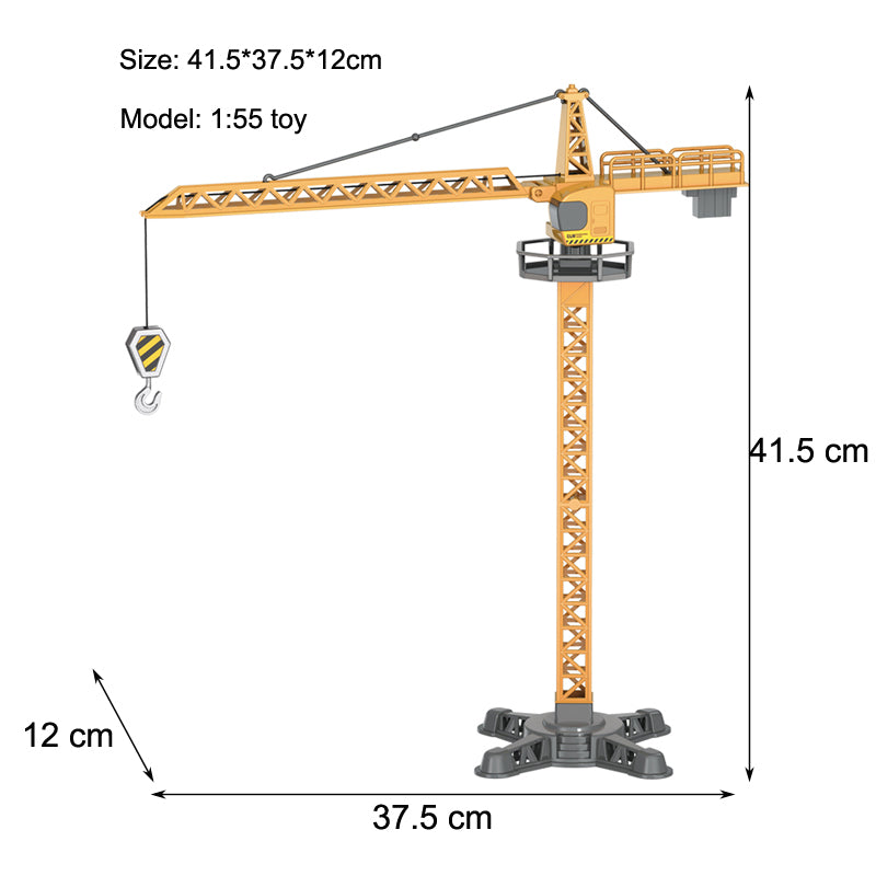 2-in-1 Alloy Tractor & Excavator Toy, Diecast Metal Engineering Vehicle Model for Boys, Kids Bulldozer Crane Truck, Farm