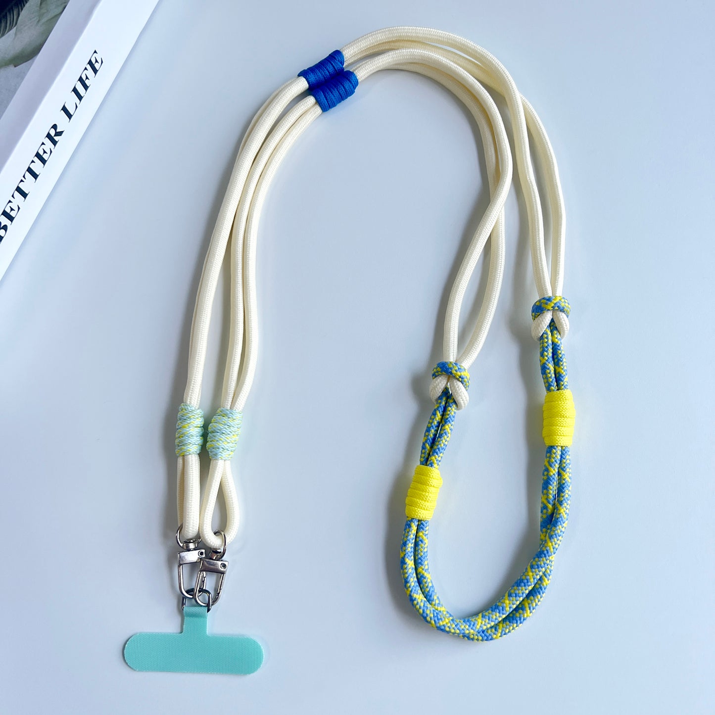 Double Color Personalized Mobile Phone Universal Lanyard, Long Rope Shoulder Strap, Trendy Fashion Safety Neck Rope