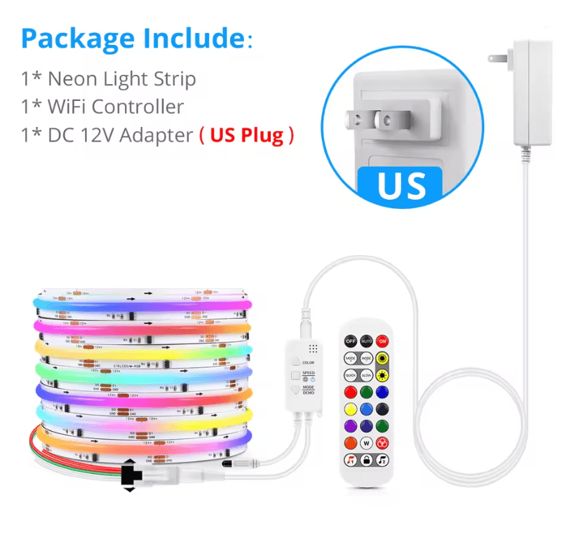 Smart WiFi RGB LED Strip Lights With APP Control And Voice Compatibility 4