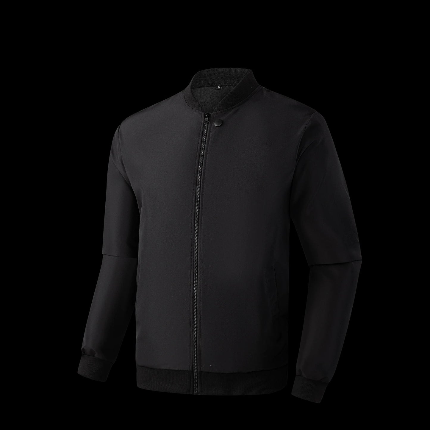 Mens Casual Baseball Collar Jacket Lightweight Solid Color Business And Streetwear Coat 14
