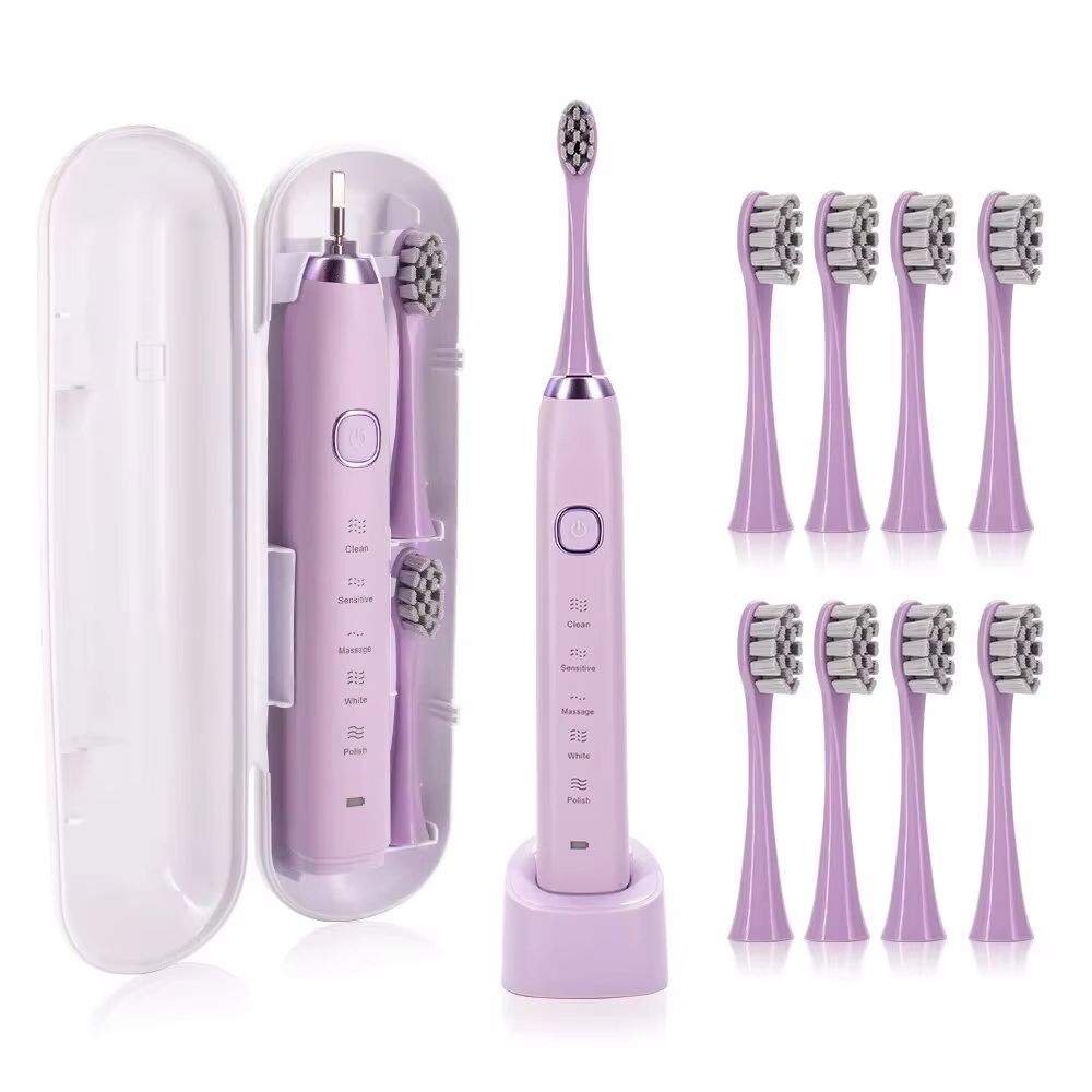Sarmocare S100 Sonic Electric Toothbrush Smart Ultrasonic Whitening With 8 Brush Heads 10
