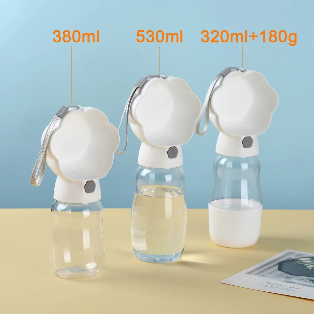 Outdoor Portable Dog Water Bottle With Food Container Travel Pet Drinking Bowl Feeder For Small La 8
