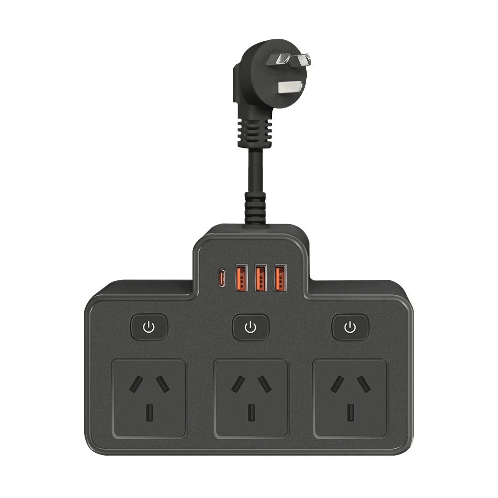 Wall Mounted AU Power Strip With Independent Switches And USB C Charging Ports 7