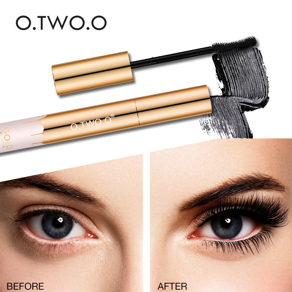 Long-wearing Gold Color Mascara, 3D Mascara Lengthening Black Lash, Eyelash Extension Eye Lashes Brush