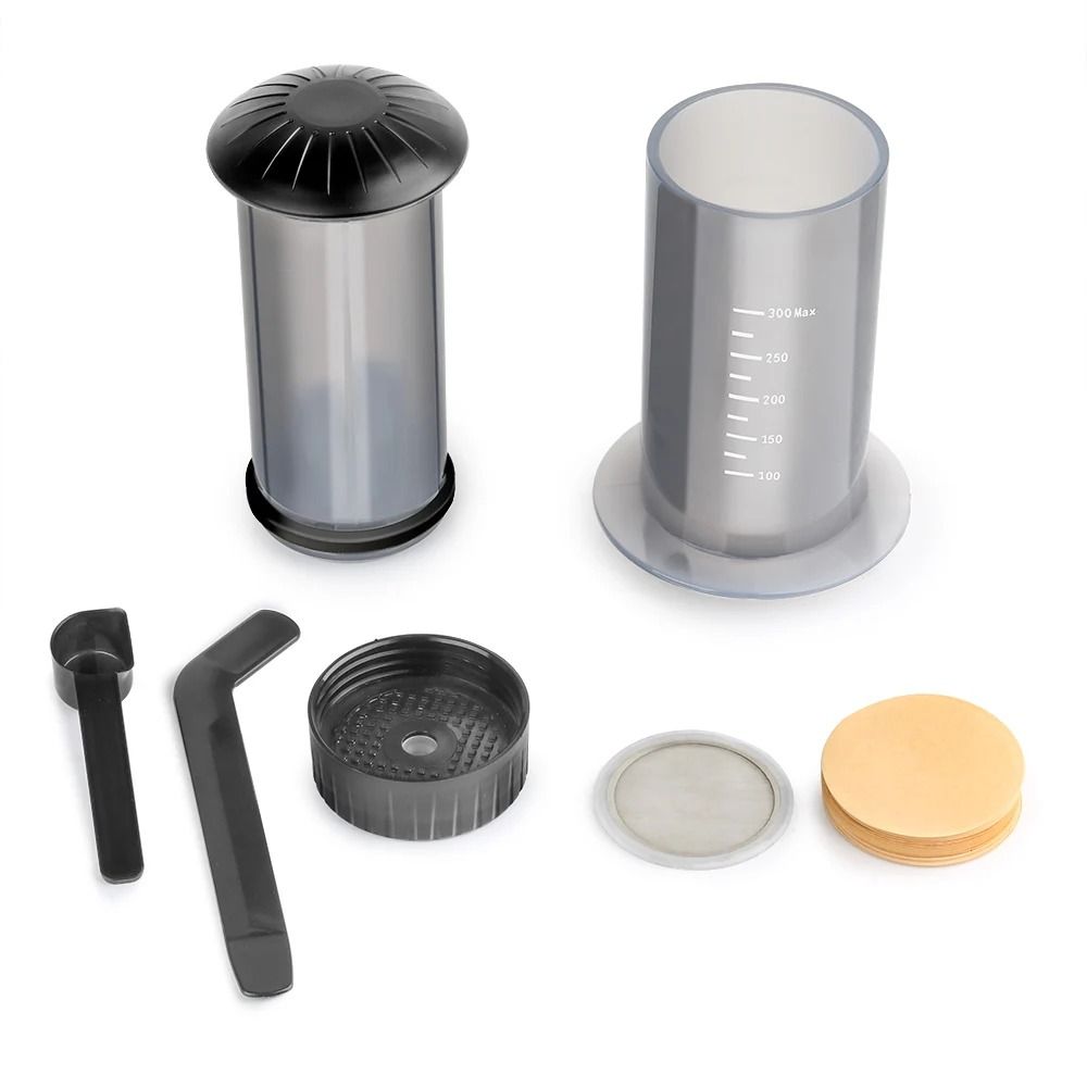 Portable Espresso Coffee Maker French Press Style With 300ml Brew Chamber Filters And Paper Kit 6
