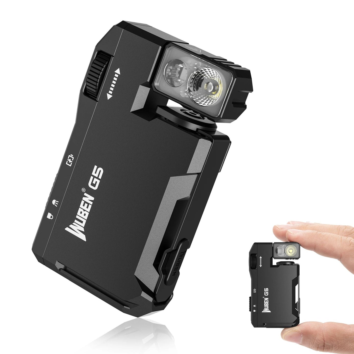 Rechargeable EDC Flashlight 400 Lumens Dual Light Mini Pocket Flashlight With RGB Light And Magneti 7