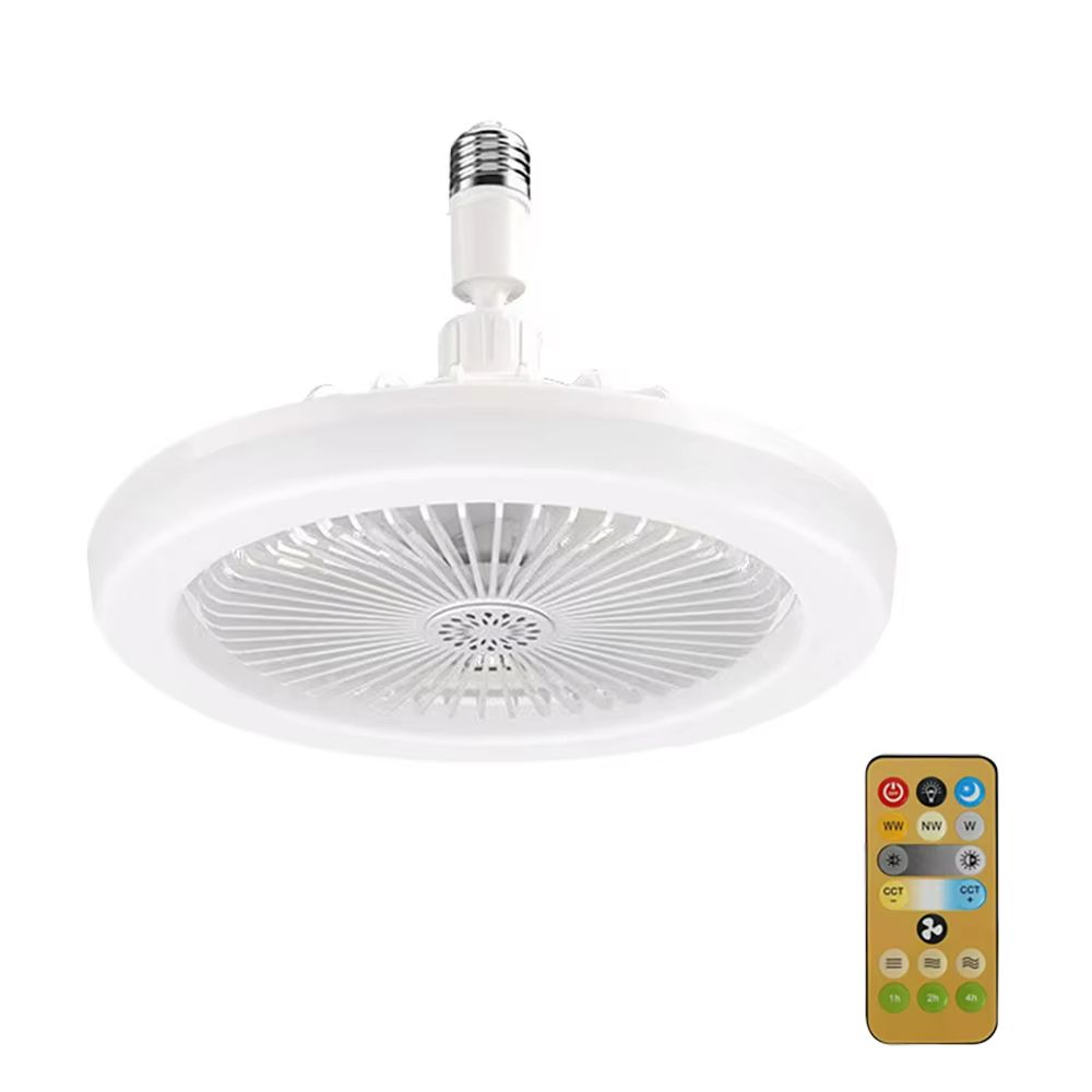 Rotatable 3in1 Ceiling Fan Lamp With Remote Control E27 Base LED Lighting For Bedroom Living Room 6