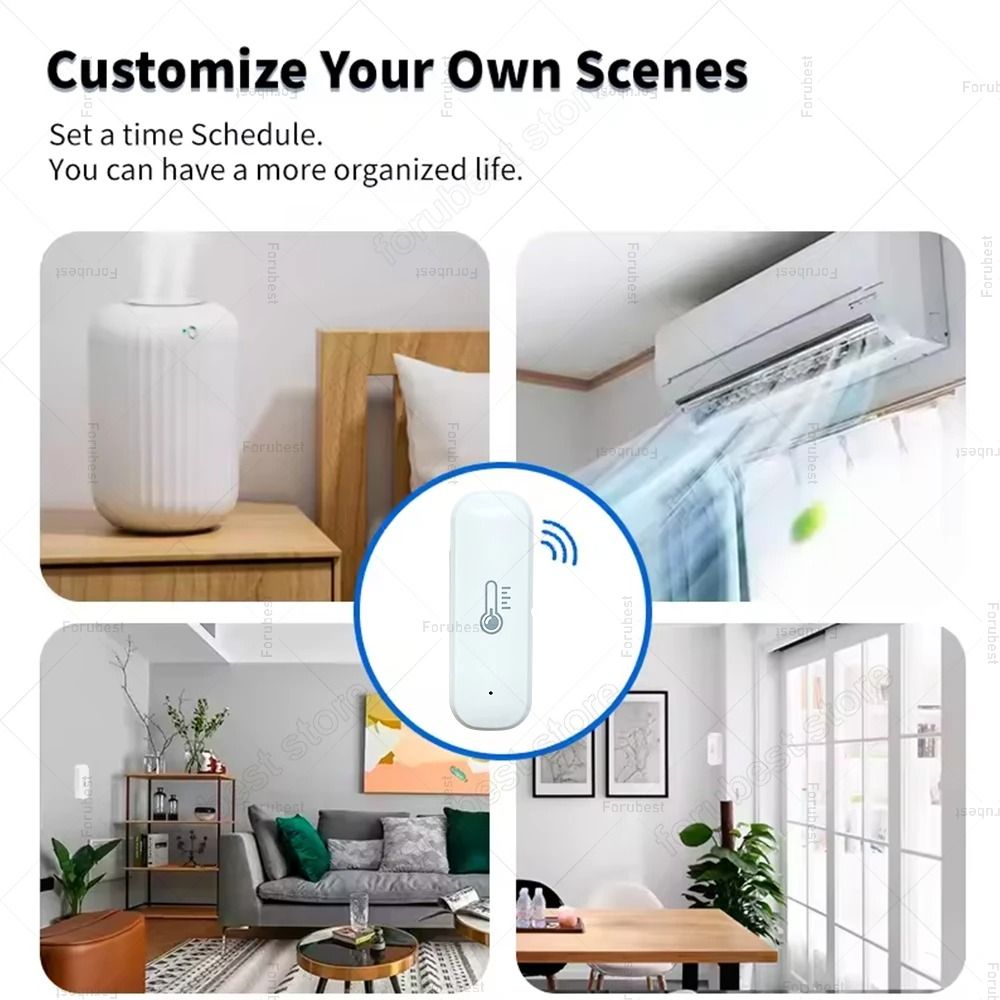 Smart Zigbee Temperature And Humidity Sensor Indoor Monitor 5