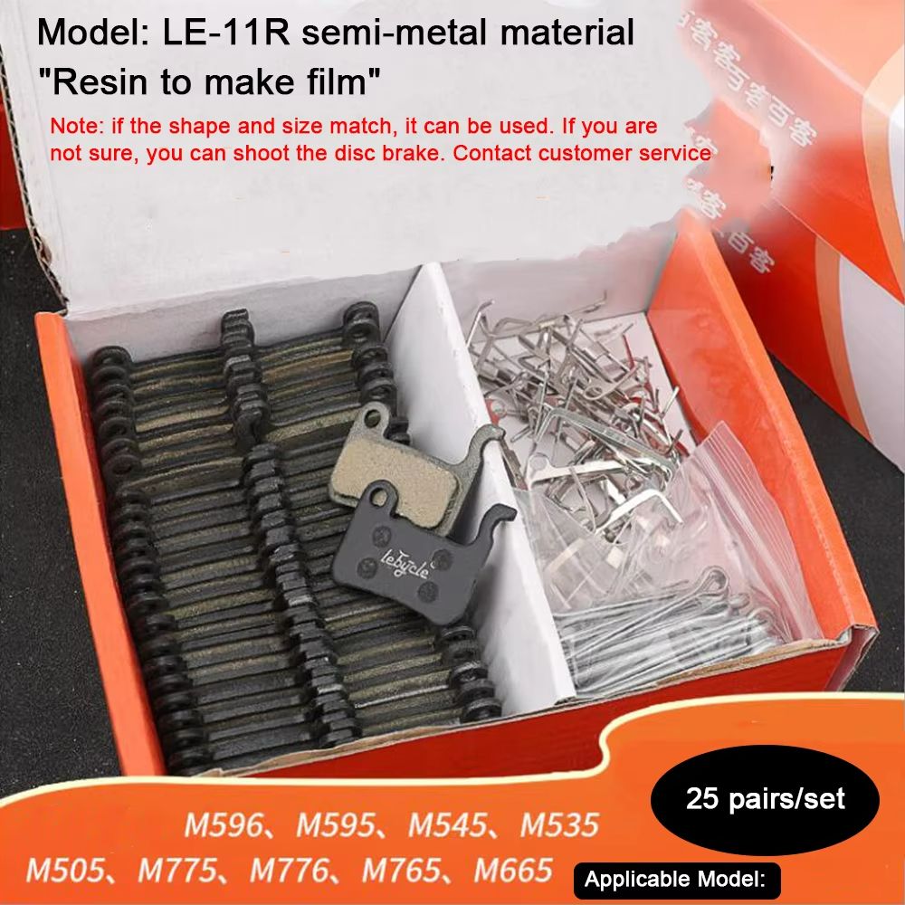 25Pair Universal Bicycle Disc Brake Pads Resin Metal Ceramic Options For MTB Road Hydraulic Brak 8