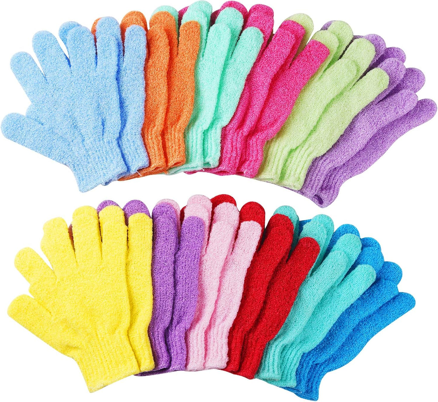 Exfoliating Bath Gloves Beauty Spa Massage Skin Shower Gel Body Scrub Gloves With Loops MultiColor 8