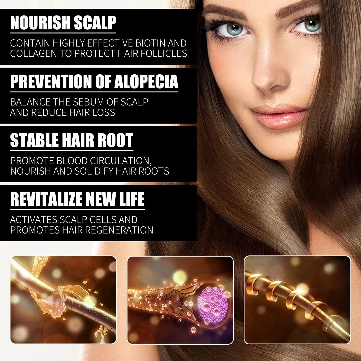 Hair Care Essential Oil Collagen B7 Vitamin Moisturizes And Softens Hair Prevents And Improves Hair 4