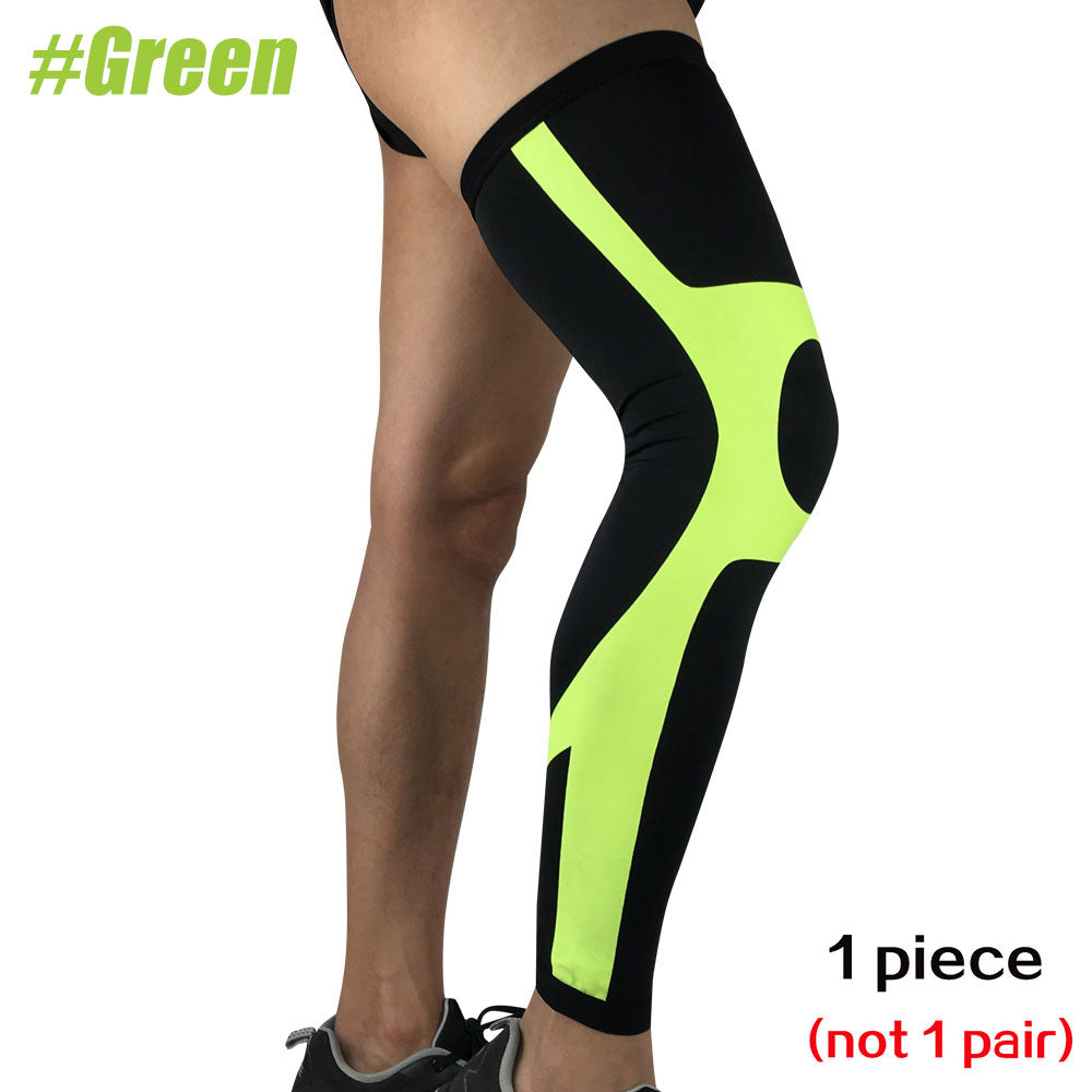 Full Leg Knee Brace for Men Women, Outdoor Sport Whole Leg Compression Sleeve, UV Leg Support Sleeves Cycling Leg Warmer