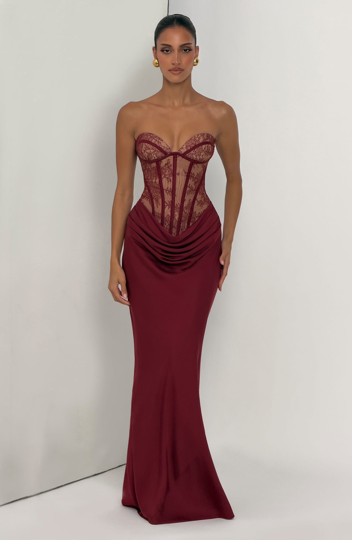 Kathleen Maxi Dress - Burgundy