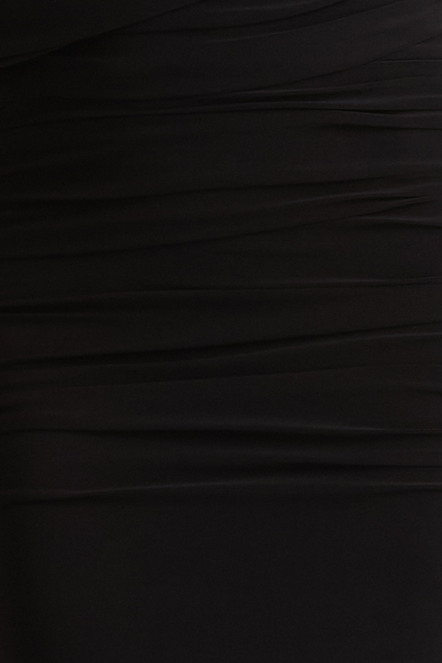 Glitz | Black High-Neck Maxi Dress With Cape Sleeve and Ruched Detail