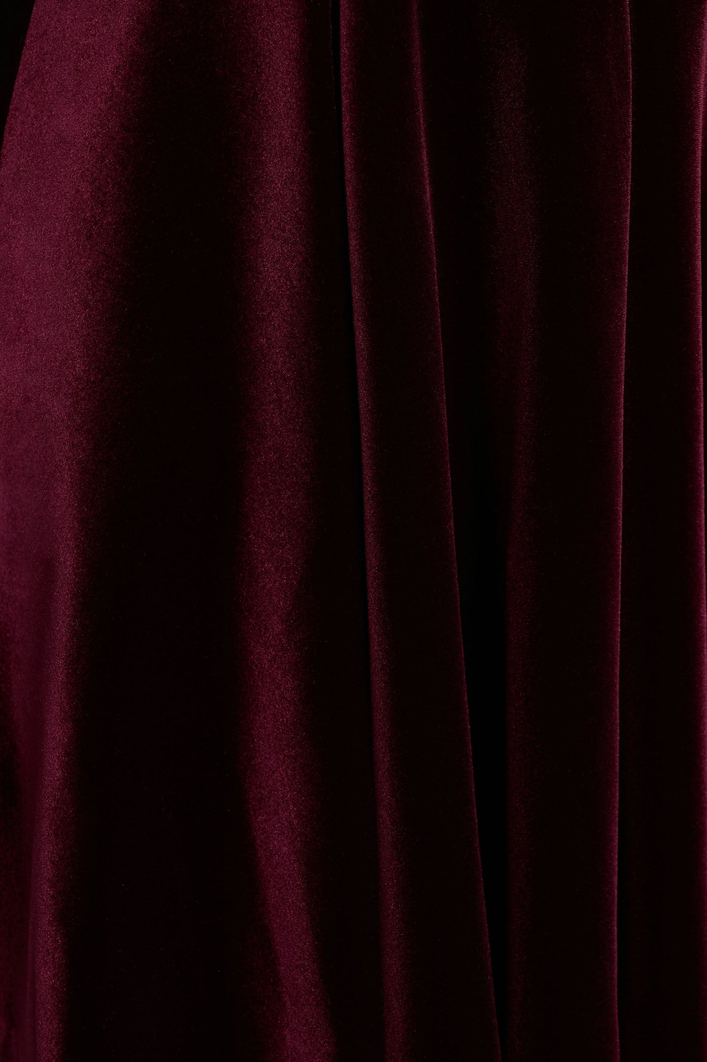 Mina | Burgundy Velvet And Satin Bandeau Skater Mini Dress