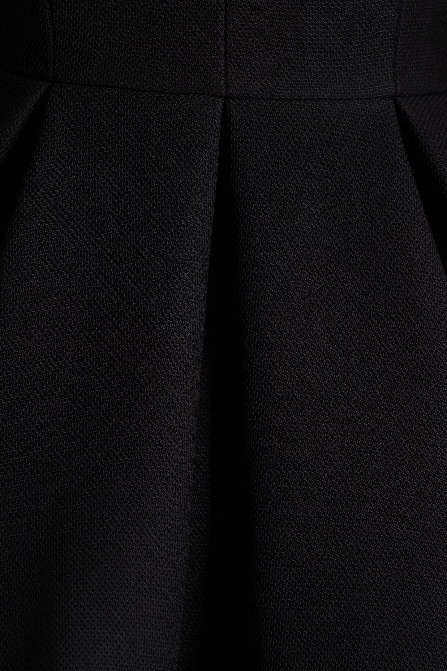 Kat | Black Plunge-Neck Tailored Mini Dress