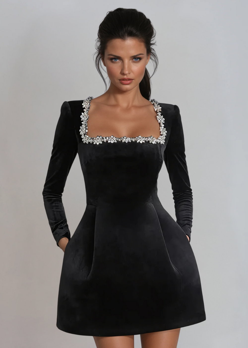 Jolie Velvet Mini Dress