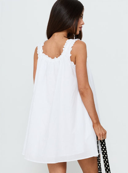 Swing Mini Dress White Tall