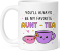 FUNITZ Gifts For Aunt, Auntie My Favorite Aunt-tea Gift, Funny Best Aunty Mug - Perfect Birthday, Christmas Gifts For Auntie From Niece, Nephew