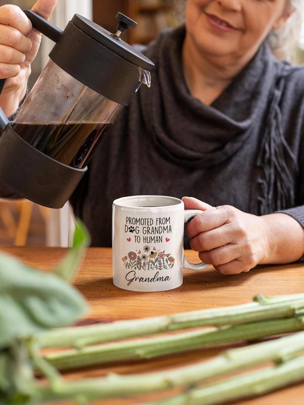 FUNITZ Promoted To Grandma Gift, Dog Grandmas To Human Grandma To Be Mug, New Grandmas Gifts From Daughter, Pregnancy Announcement Present, Mothers Day, Christmas Gifts