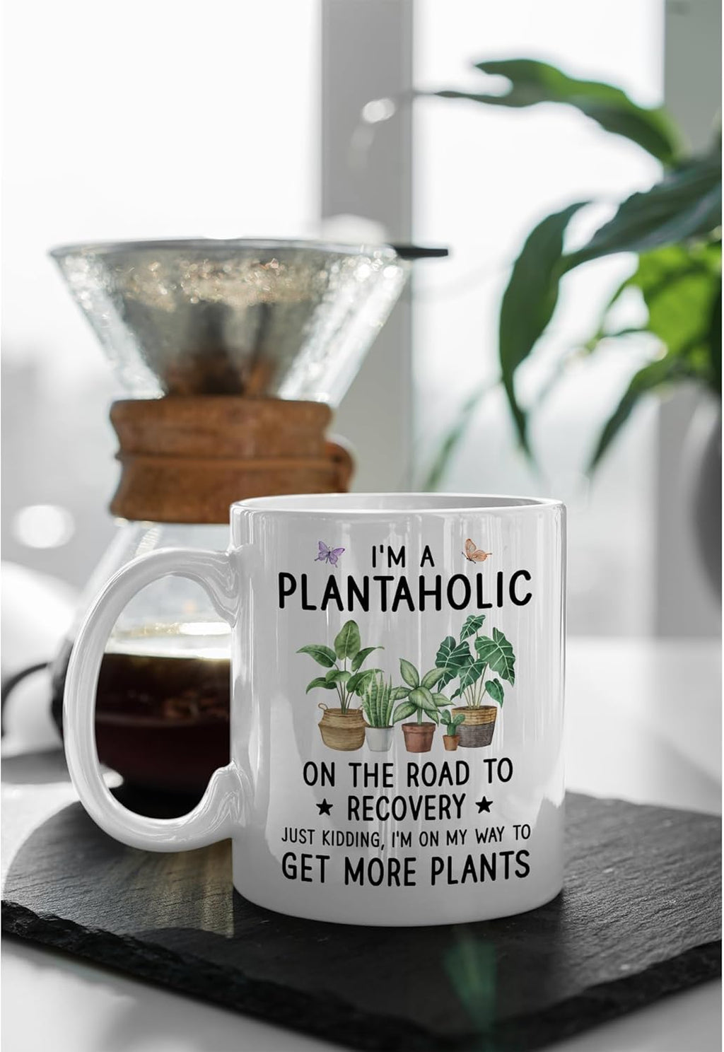 Plants Mugs Gift for Women - I'm A Plantaholic, Plant Mug for Plant Lovers, Garden Coffee Mug - Best Gardening Gifts for Mom and Wife, Mothers Day, Birthday Gifts for The Gardener