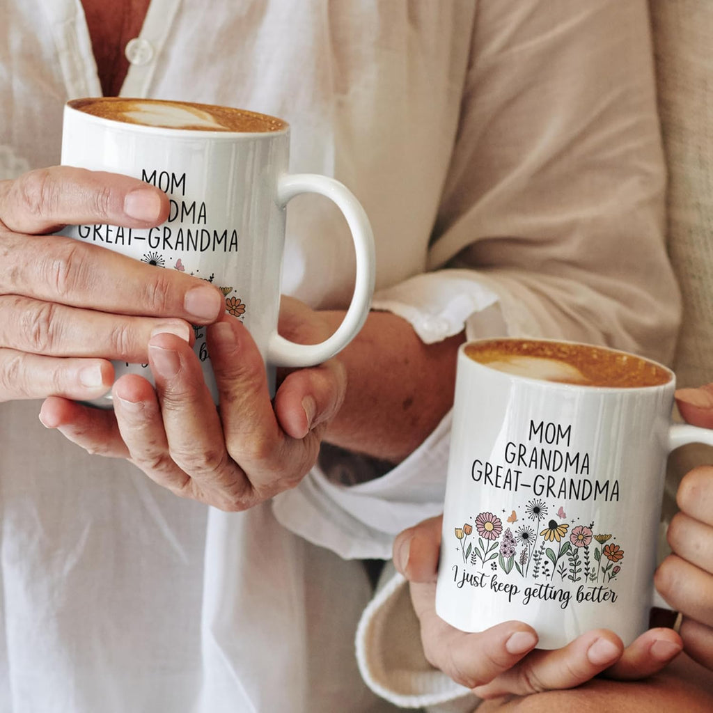 FUNITZ Promoted To Great Grandma Mug 11oz, Great Grandma Pregnancy Announcement Gifts, Christmas gift, Mothers Day Present for Great-Grandmas, Great Grandmother Gift, Great Grandmas To Be Cup