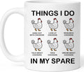 Chicken Gifts For Men, Women - Thing I Do In My Spare Time Coffee Mug – Funny Chickens Cups For Friend, Farmer, Chicken Lover - Unique Chickens Gifts For Christmas, Birthday, Mothers Day