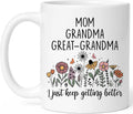 FUNITZ Promoted To Great Grandma Mug 11oz, Great Grandma Pregnancy Announcement Gifts, Christmas gift, Mothers Day Present for Great-Grandmas, Great Grandmother Gift, Great Grandmas To Be Cup