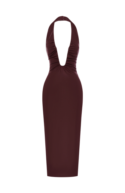 Ainsley Midi Dress - Burgundy