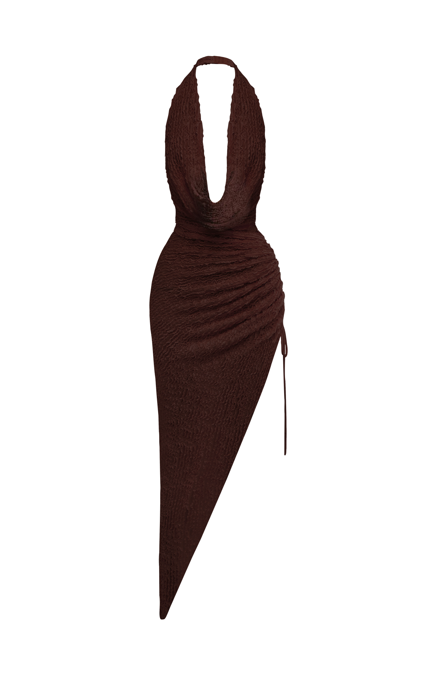 Airla Midi Dress - Plum Brown