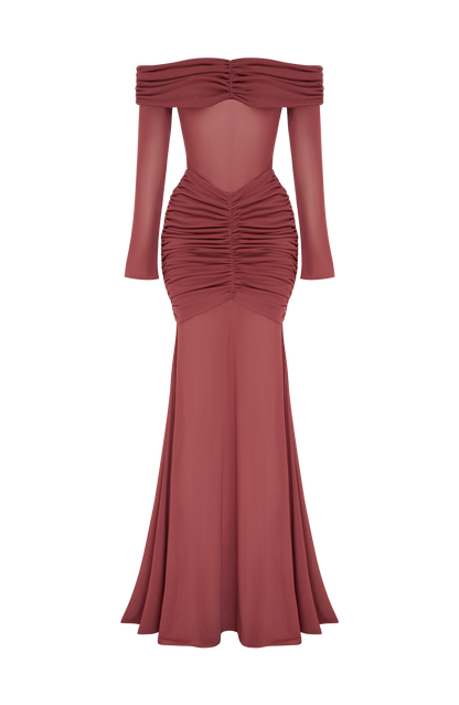 Arlena Maxi Dress - Rose Brown