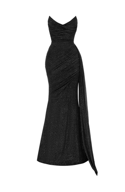 Ashika Maxi Dress - Black Sparkle
