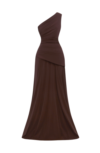 Bianca Maxi Dress - Plum Brown