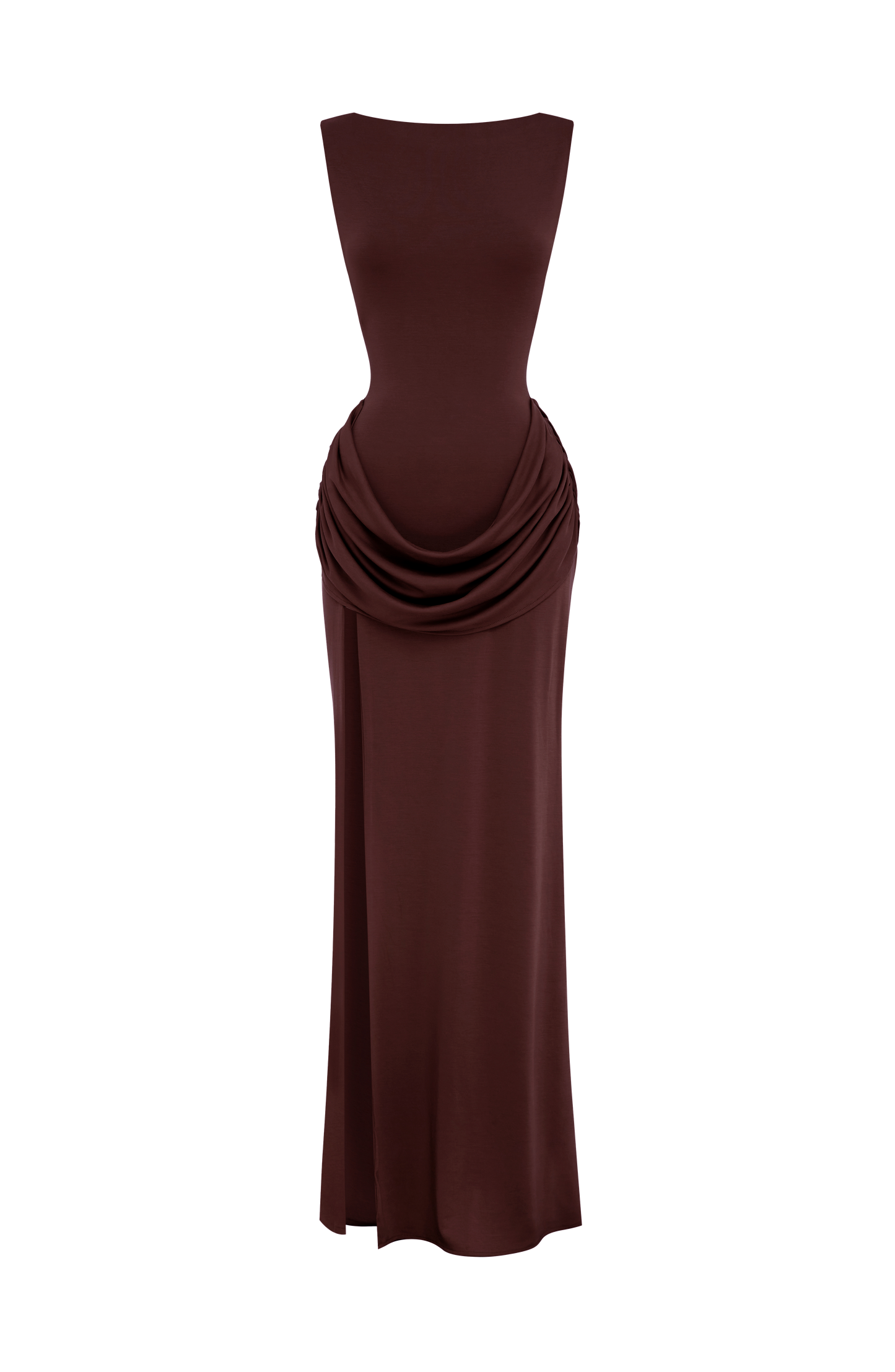 Bruna Maxi Dress - Plum Brown