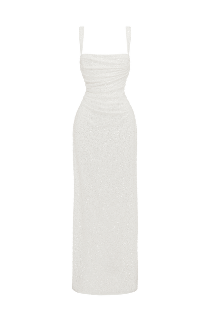 Calanthe Maxi Dress - Ivory Sparkle