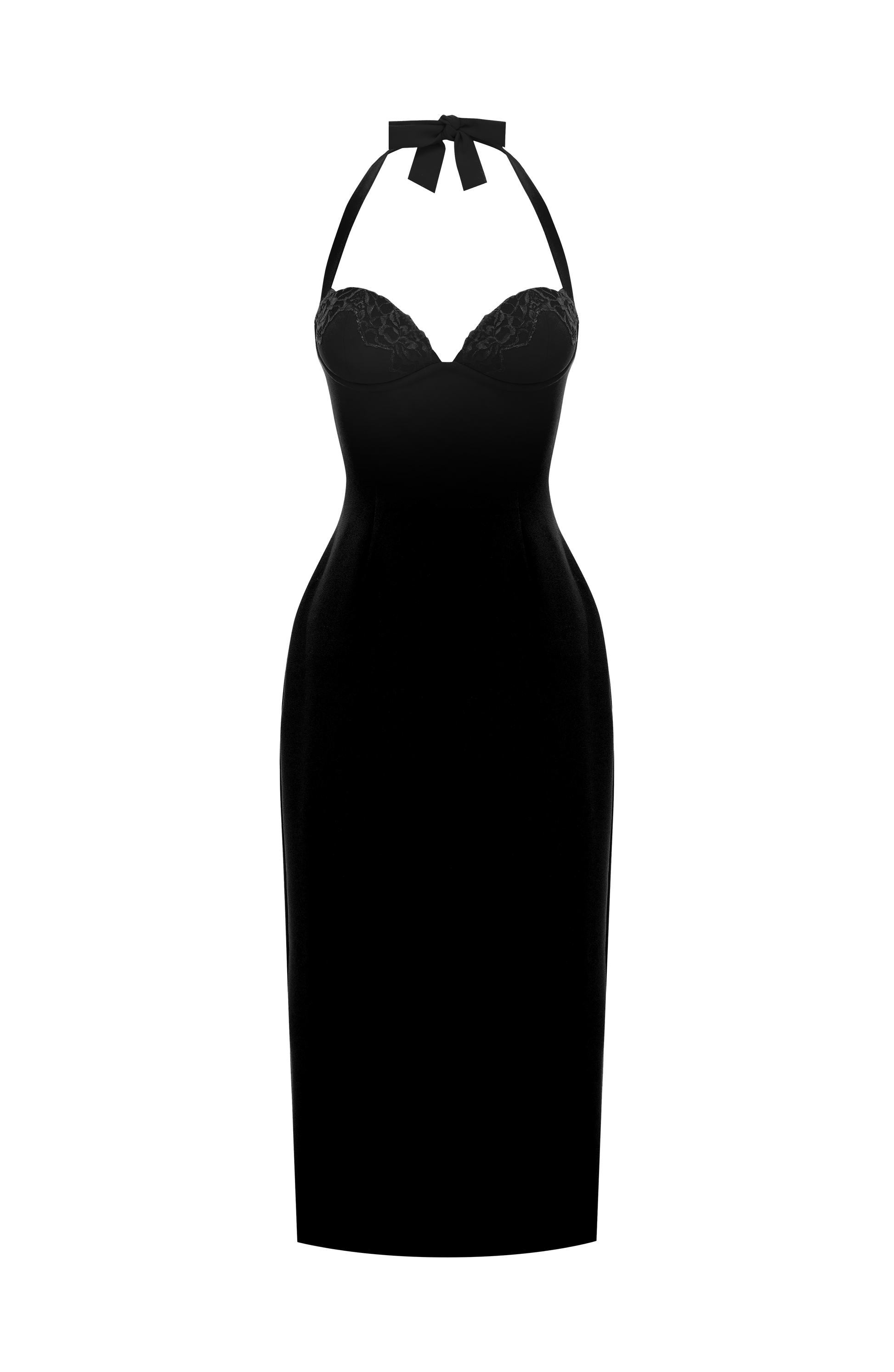 Cassia Midi Dress - Black