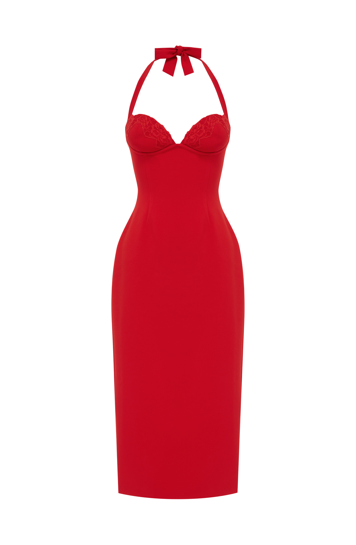 Cassia Midi Dress - Red