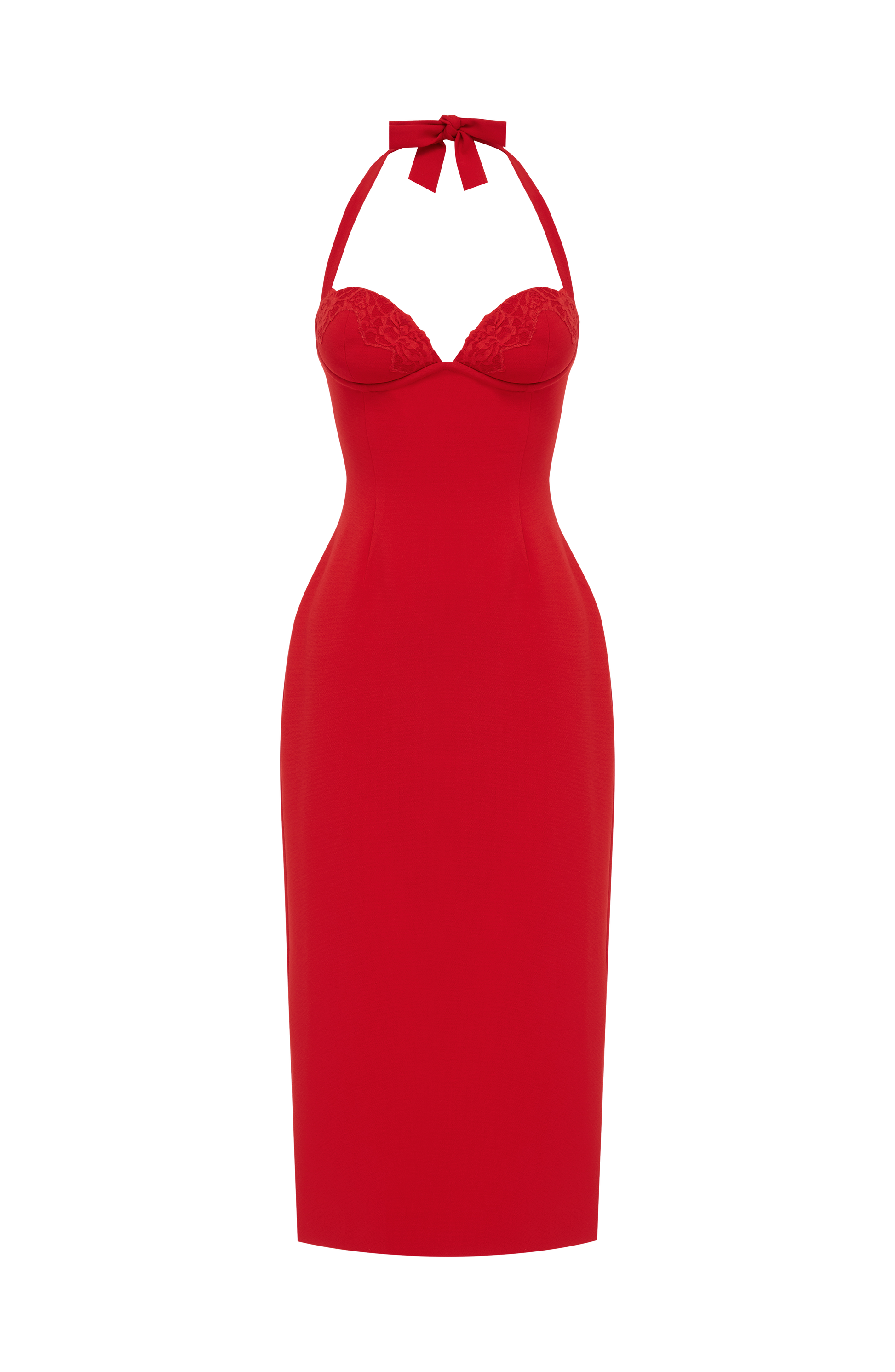 Cassia Midi Dress - Red